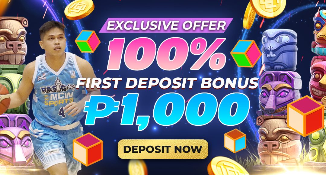 100% First Deposit Bonus 1,000 PHP