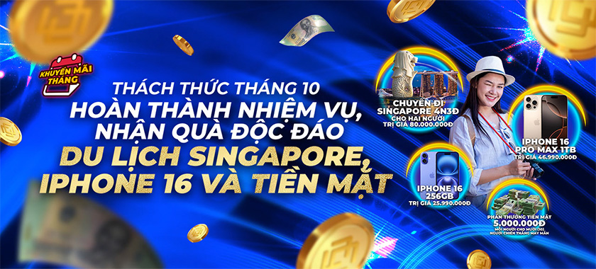 Thách thức tháng 10: Thêm thưởng, thêm vui!